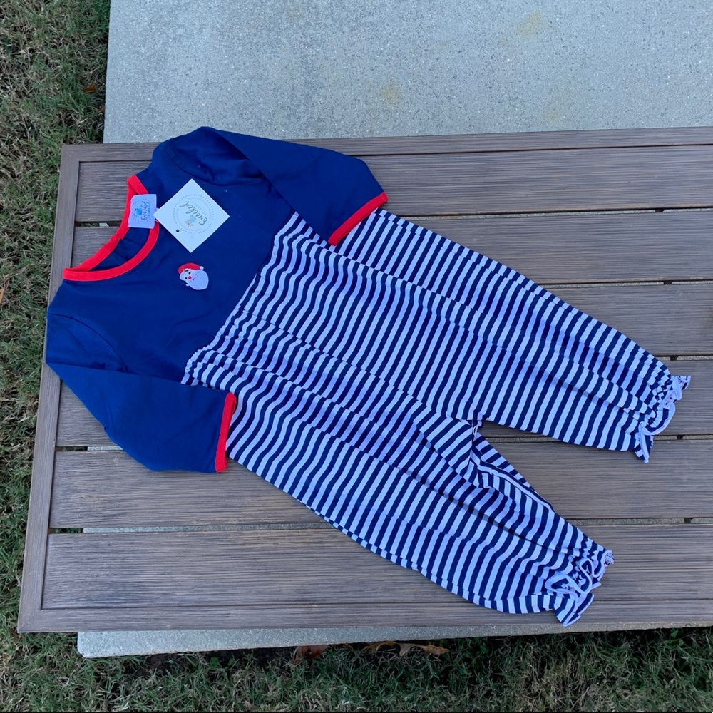 Smocked Polkadot Christmas Romper Size 18 Months